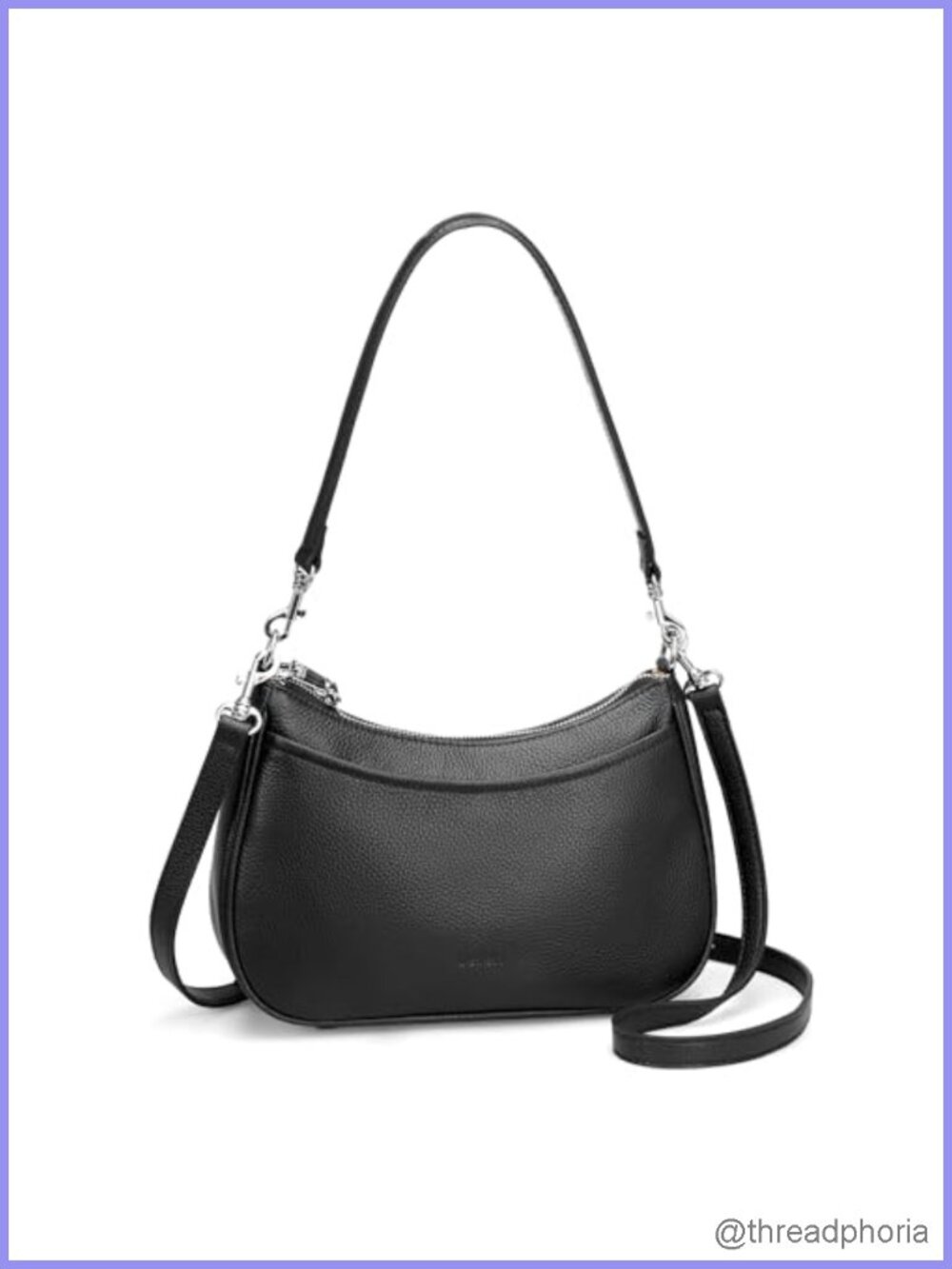 Genuine Leather Anti Theft Crossbody Bag with Lock